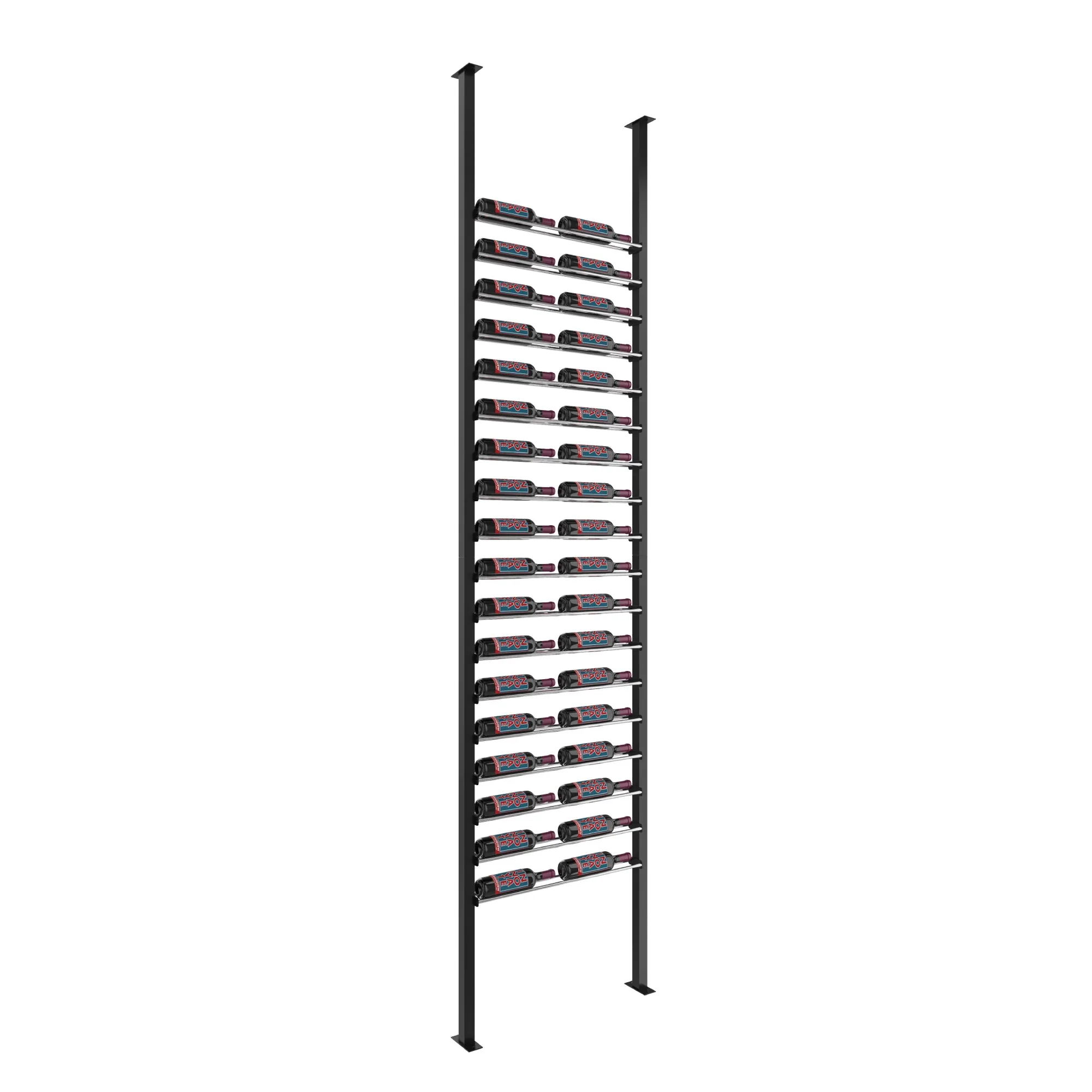VintageView Evolution Low Profile Post Kit 10 2C (ultra slim floor-to-ceiling wine rack system)