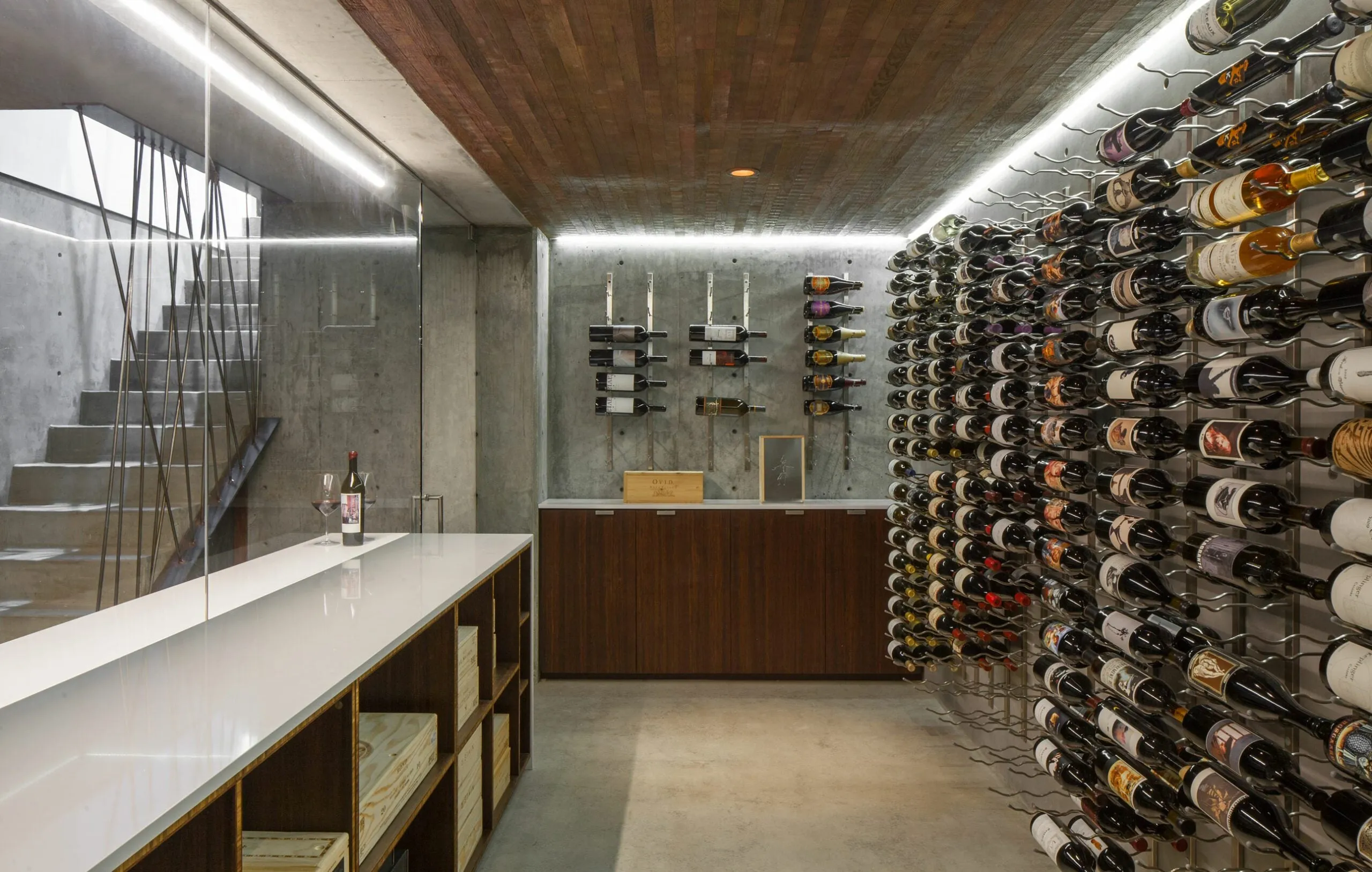 W Series Mag Rack 9 Bottles Tall (wall mounted bottle storage for magnums and champagnes)