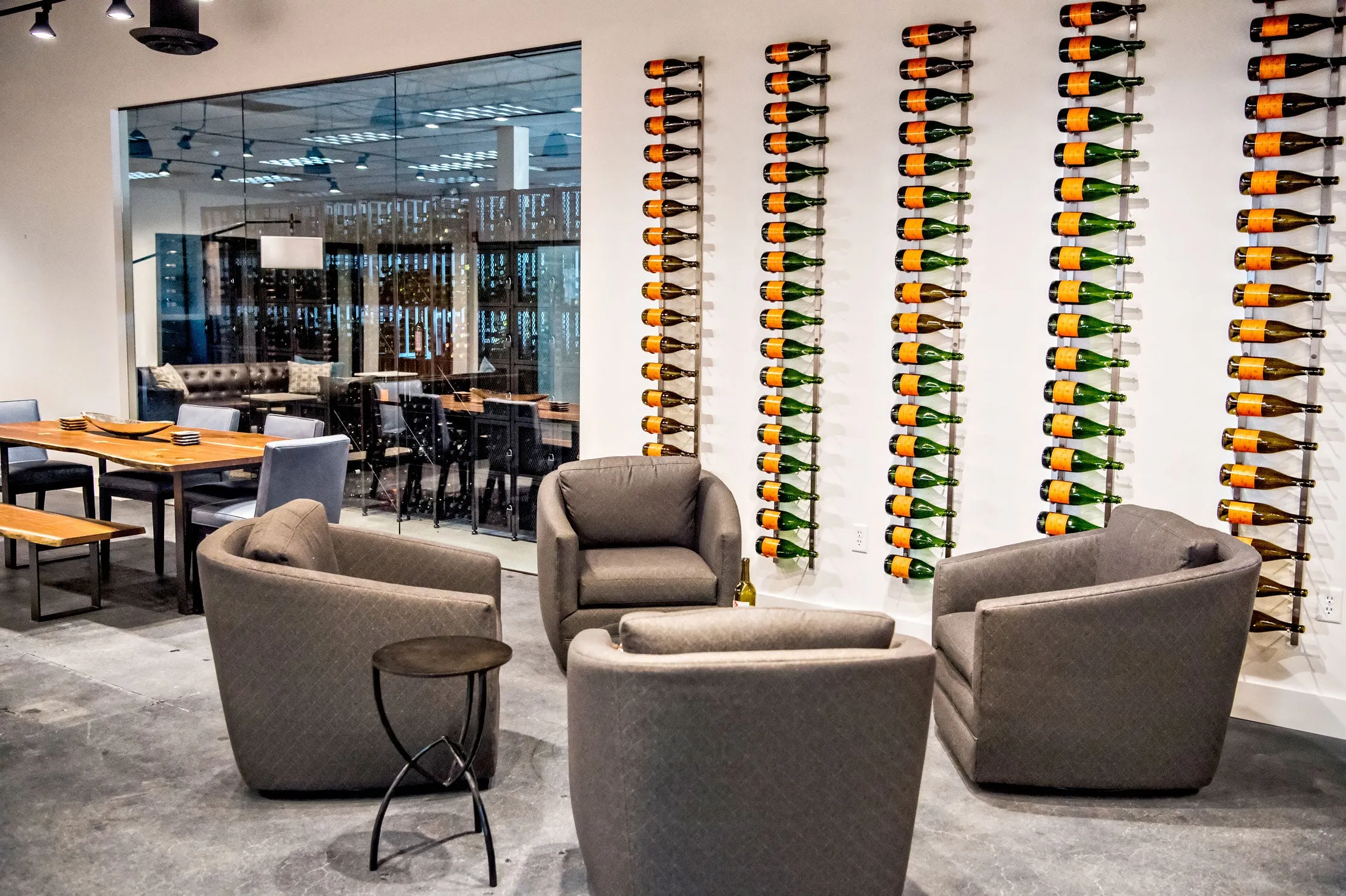 W Series Mag Rack 9 Bottles Tall (wall mounted bottle storage for magnums and champagnes)