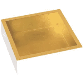 White Lacquer-Gold Napkin Holder-Beverage