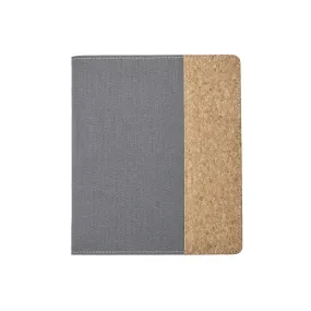 Work   Life Black Shadow - Linen   Cork Notepad Folder - Weekly Overview - 52 Sheets