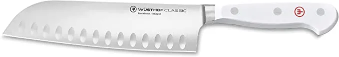 Wusthof Classic White - 7" Santoku Knife w/Hollow Edge