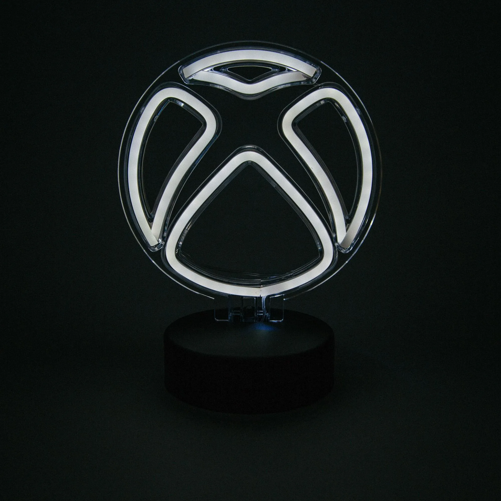 Xbox Logo Battery-Powered White Neon Desk Lamp Light | 9 Inches Tall